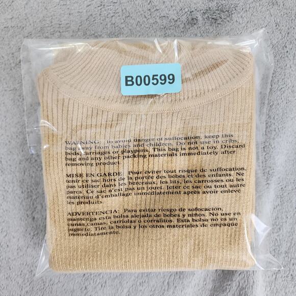 Vintage Classic Elements Sweater Womens S Gold Metallic Mock Neck Sleeveless - Picture 8 of 8